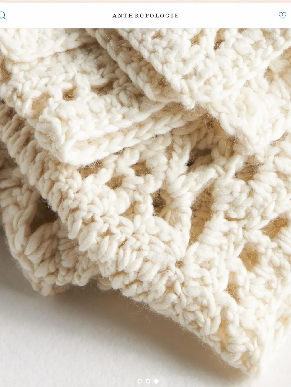 Anthropologie Aspen knit crochet throw❤️❤️❤️❤️